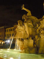a négy folyó kútja a Piazza Navonén